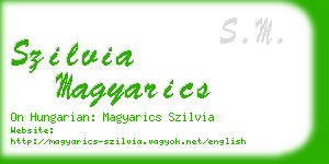 szilvia magyarics business card